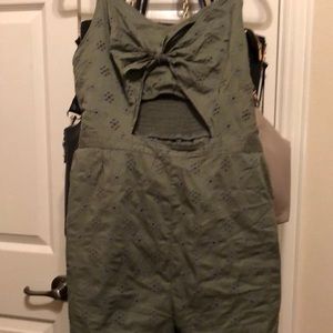 Army green romper